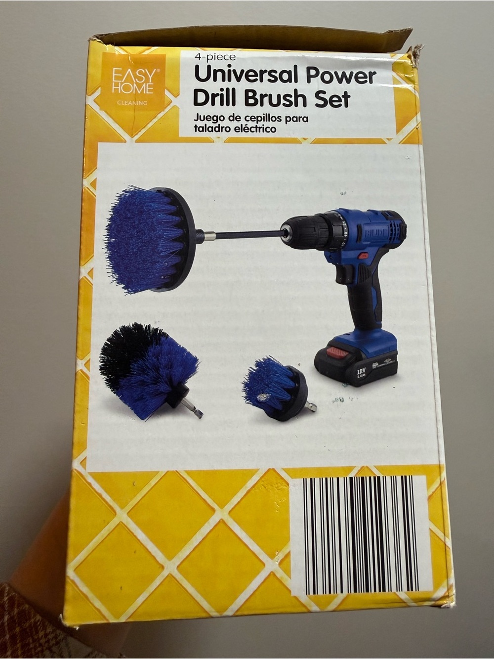 NEW Easy Home Universal Cleaning Power Drill Brush 4 Piece Set